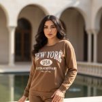 بلوز سه طرح رنگ موکا