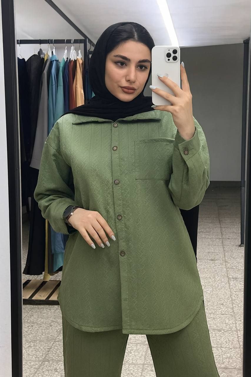 ست فیتیله ای مانتو شلوار