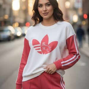 ست بلوز شلوار سه نواره ادیداس پنبه