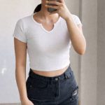 تیشرت کبریتی استین کوتاه یقه هفت