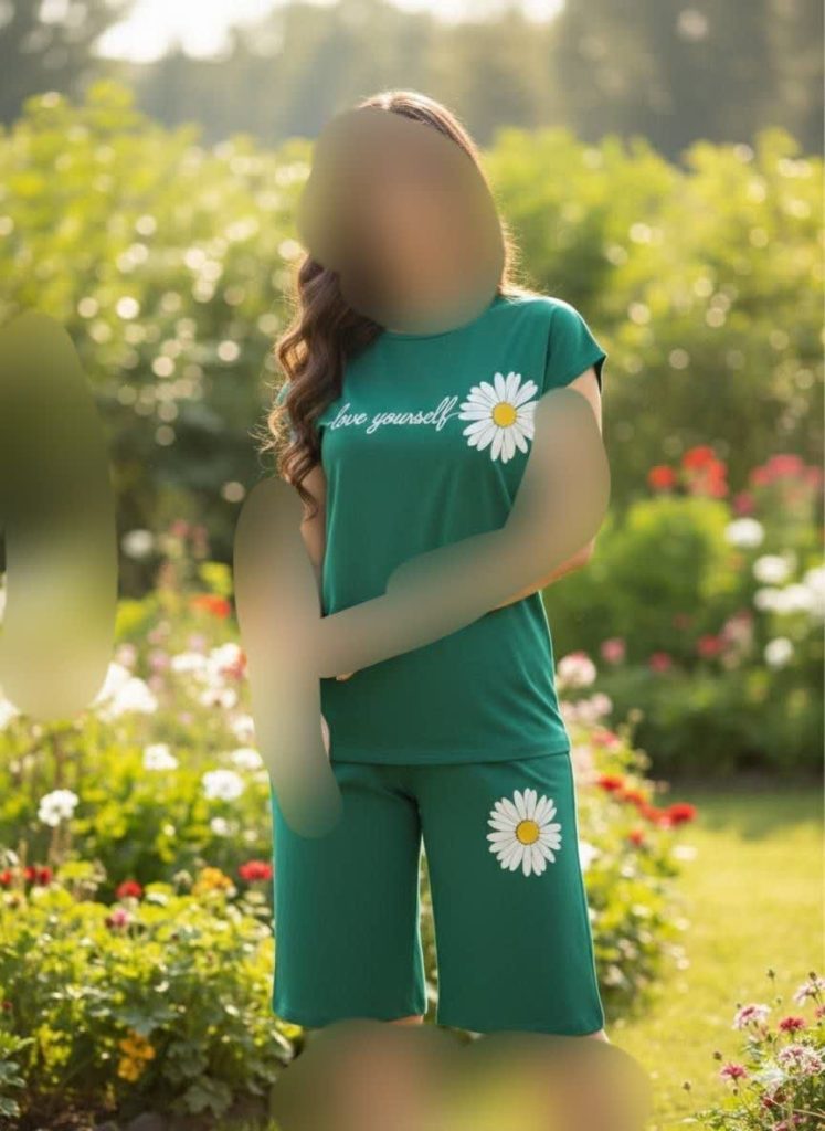 ست تیشرت شلوارک قواره دار بورسی