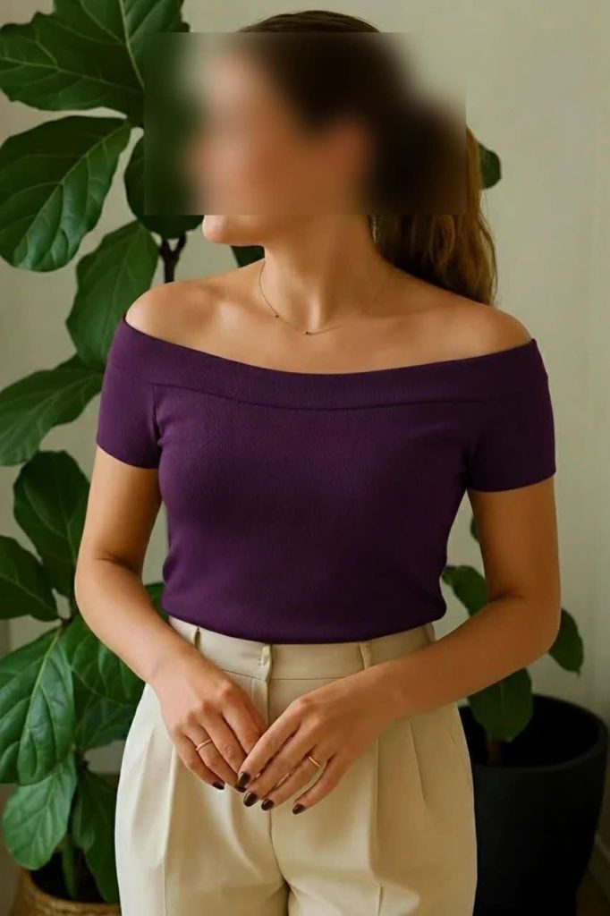 تیشرت نیم استین یقه قایقی