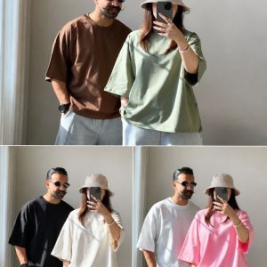 تیشرت پنبه لانگ ساده