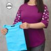تیشرت استین سه رب گلدار لانگ