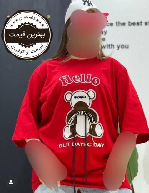 تیشرت هلو رنگی بندی