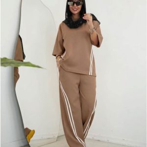 ست تیشرت شلوار نواری پنبه 2