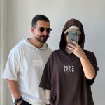 تیشرت باکسی کلاه دار پنبه