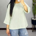 تیشرت لانگ مراکشی گرد