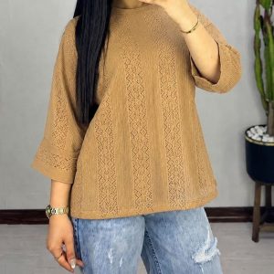 تیشرت لانگ مراکشی گرد