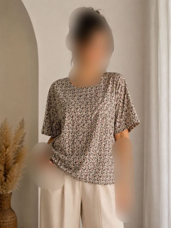 تیشرت نخی طرح دار سنتی