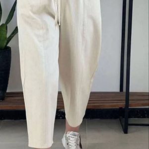 شلوار لینن رنگی مام استایل