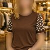 تیشرت لانگ بابونه استین چاپدار