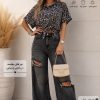 شومیز جلو گره پلنگی