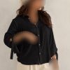 شومیز عروسکی استین بند دار