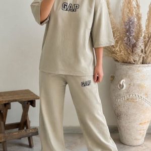 ست تیشرت شلوار گپ گلدوزی