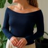 بلوز کبریتی یقه قایقی