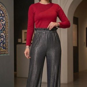 شلوار دامنی طرح دار لمه