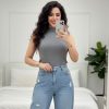 تاپ یقه اسکی ملانژ