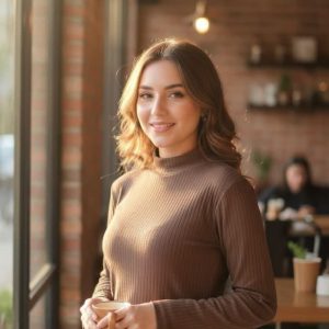 بلوز یقه پنج سانت اکاردونی بلند