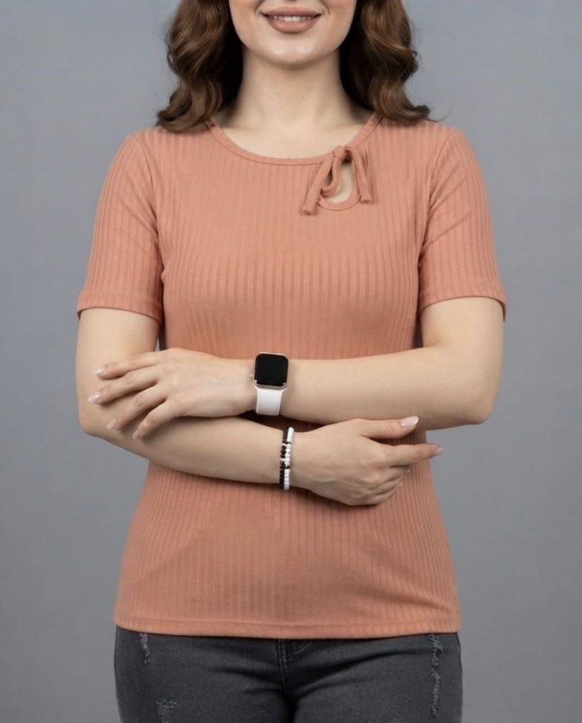 تیشرت یقه پاپیون اکاردونی