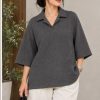 تیشرت یقه مردانه تسلا قواره دار