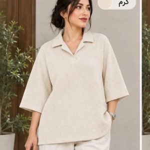 تیشرت یقه مردانه تسلا قواره دار