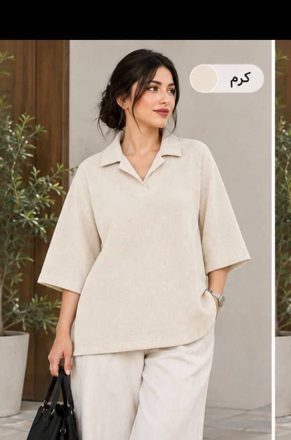 تیشرت یقه مردانه تسلا قواره دار