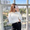 بلوز کبریتی پنبه دم استین دکمه