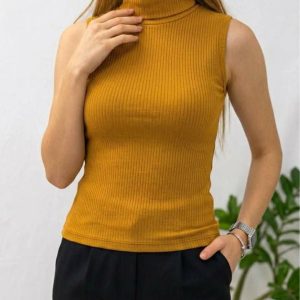 تاپ حلقه ای یقه اسکی اکاردونی